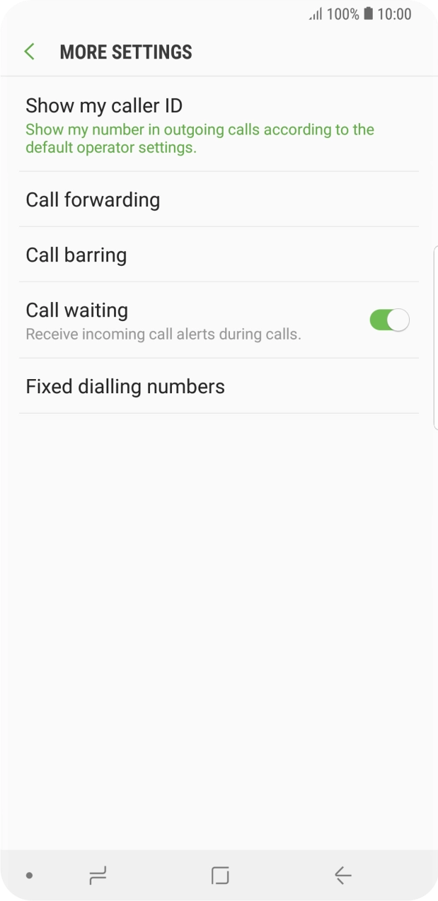 Press Call forwarding. Press Call forwarding.