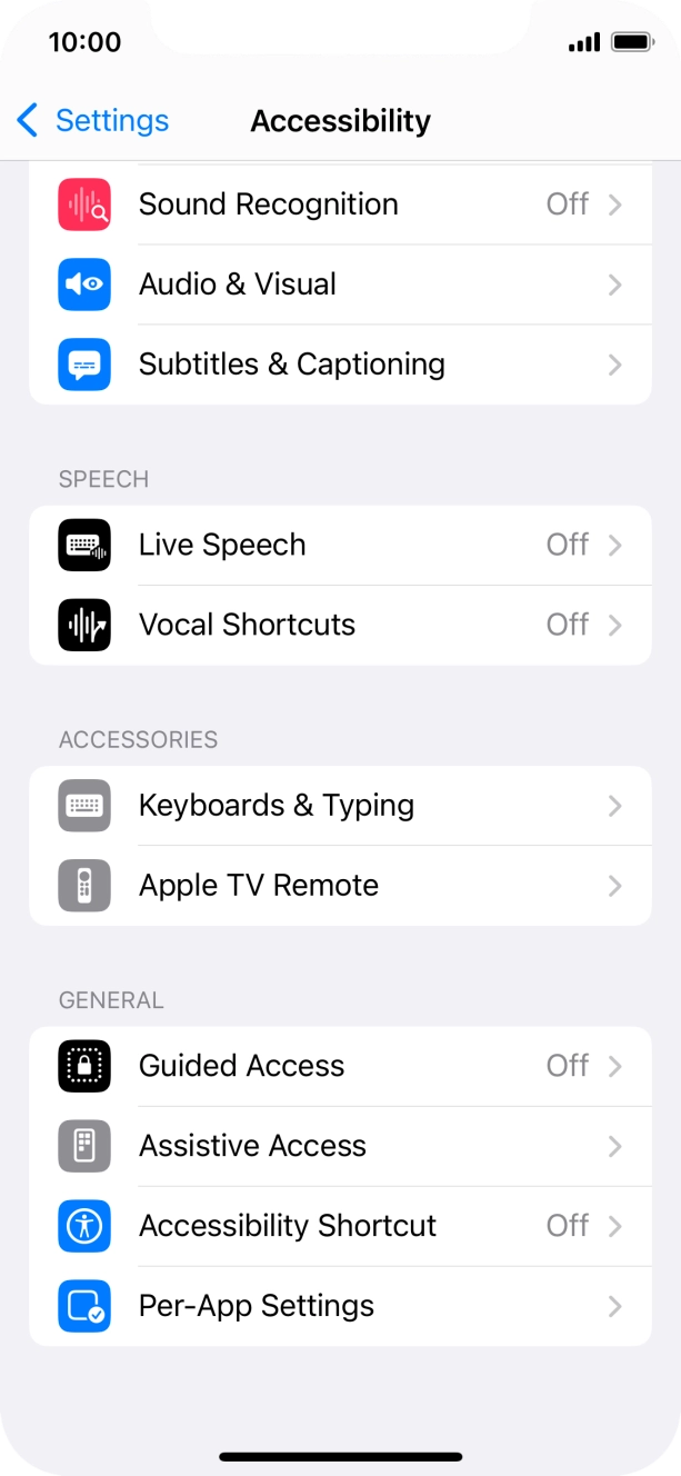 Press the required category below 'ACCESSORIES' and follow the instructions on the screen to select the required settings. Press the required category below 'ACCESSORIES' and follow the instructions on the screen to select the required settings.