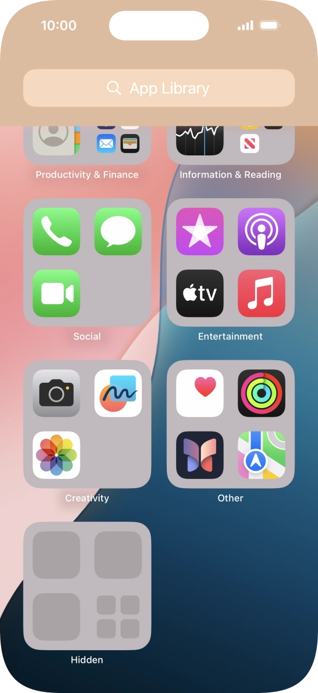 The app is now placed in the Hidden folder in the App Library.