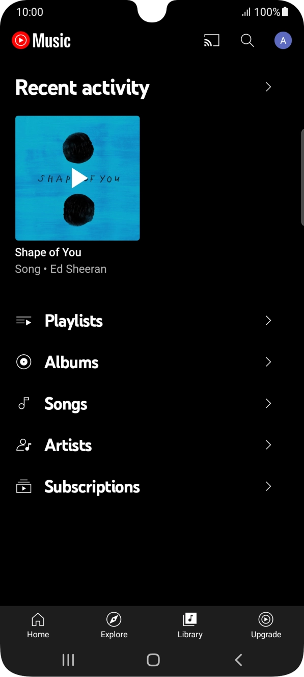 Press the required category and go to the required audio file.