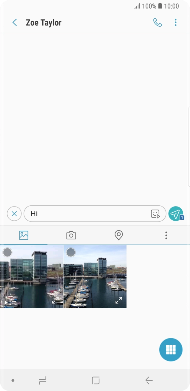 Press the picture icon. Press the picture icon.