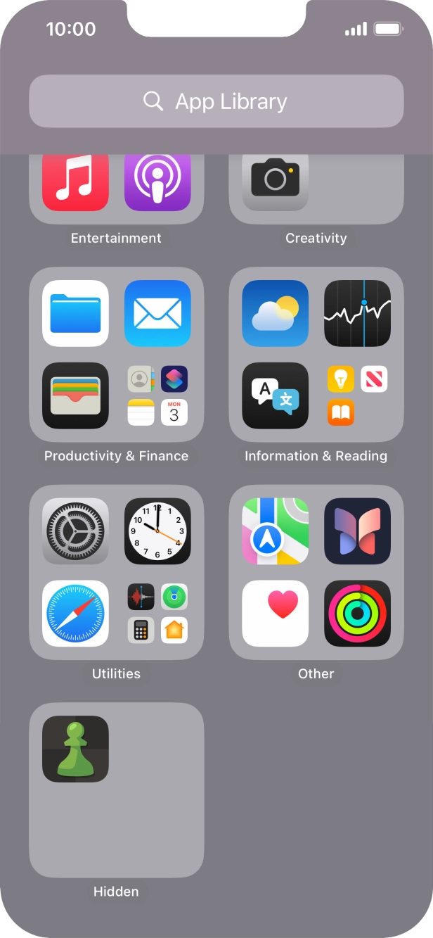 Press and hold the required app.