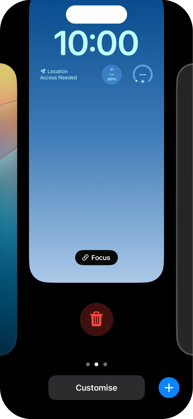 Press the delete icon. Press the delete icon.
