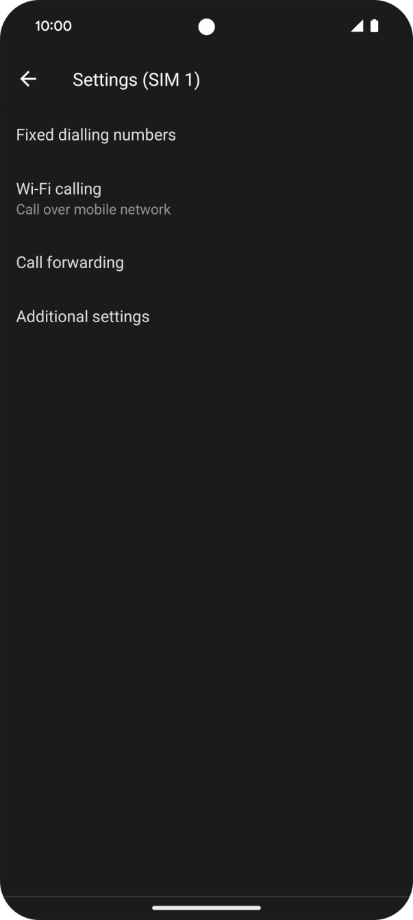 Press Additional settings.