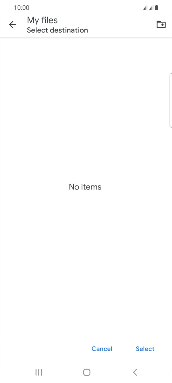 To create a new folder, press the new folder icon and follow the instructions on the screen to create a new folder. To create a new folder, press the new folder icon and follow the instructions on the screen to create a new folder.