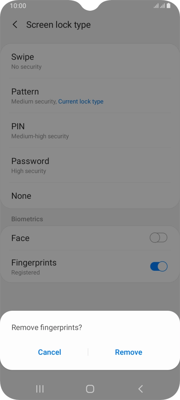 Press Remove. Press Remove.