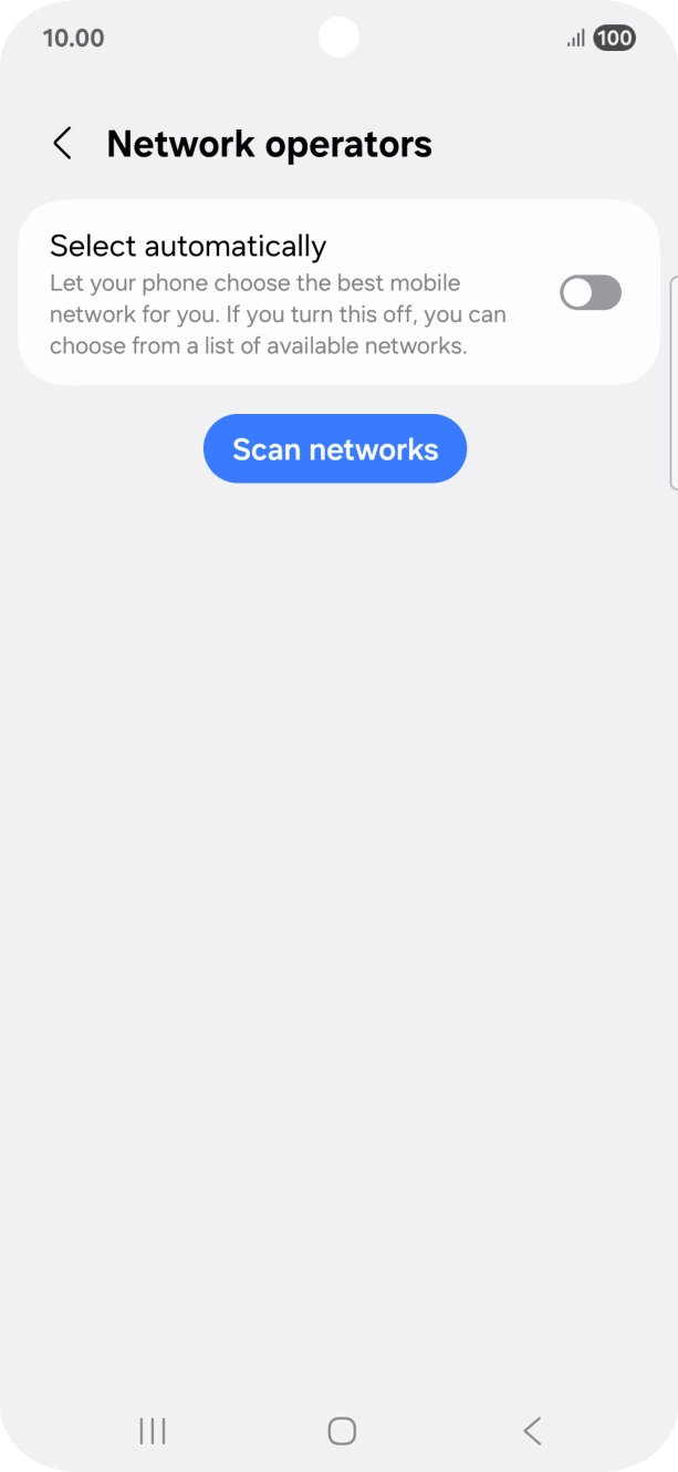 Press the indicator next to 'Select automatically' to turn on the function.