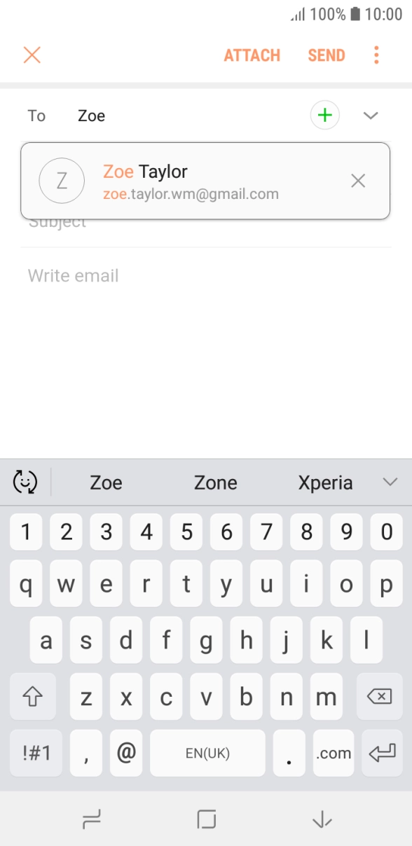 Press the required contact.