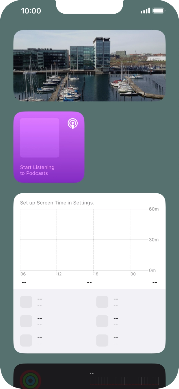 Press and hold the required Widget Stack.