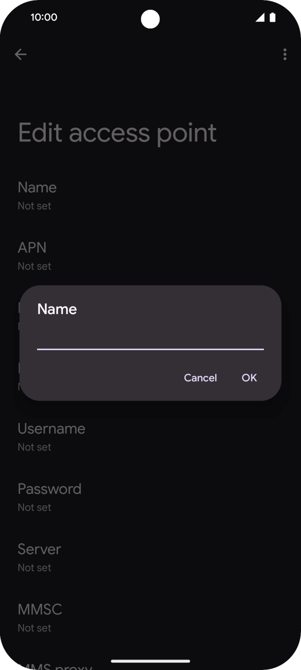Key in O2 UK MMS and press OK.