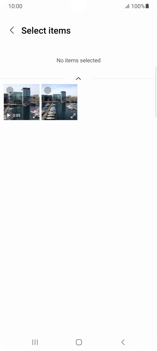 Press the required picture. Press the required picture.