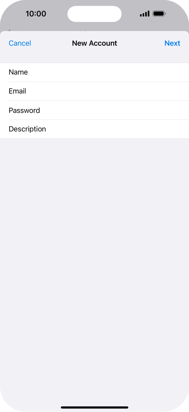 Press Description and key in the required name. Press Description and key in the required name.