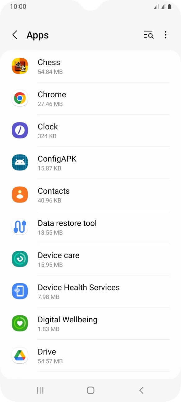 Press the required app.