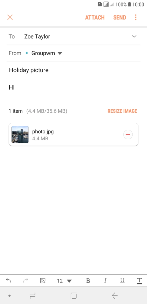 Press SEND when you've finished your email.