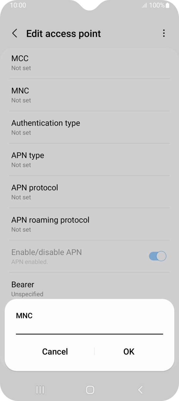 Key in 10 and press OK. Key in 10 and press OK.