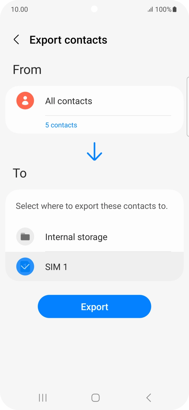 Press Export. Press Export.