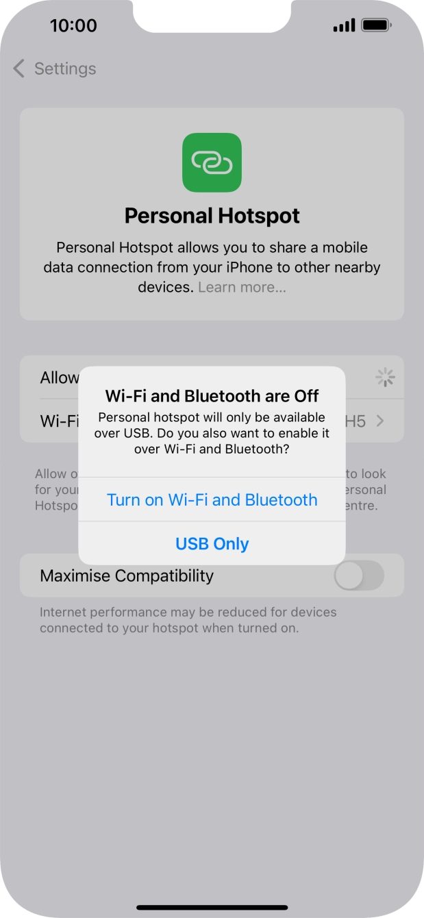 If WiFi is turned off, press Turn on Wi-Fi and Bluetooth.