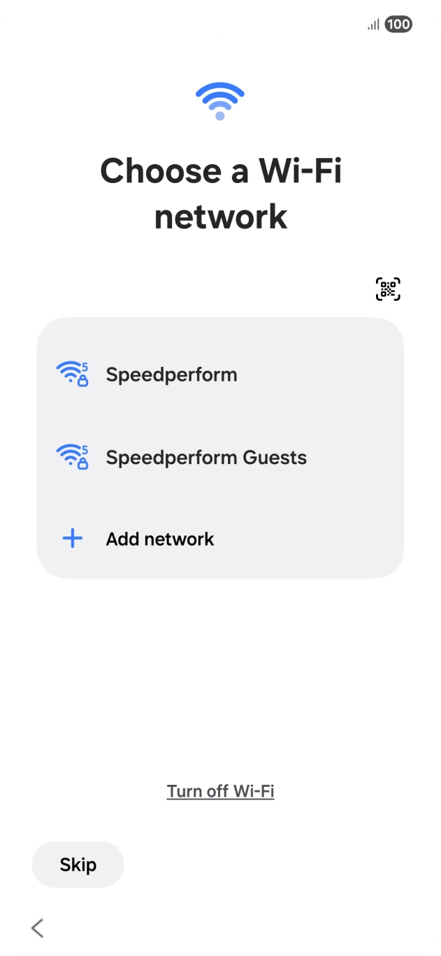Press the required WiFi network.