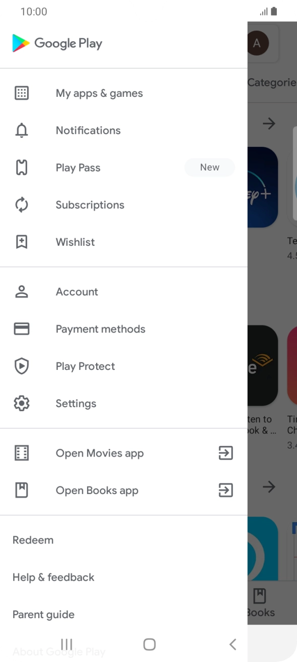 Press My apps & games.