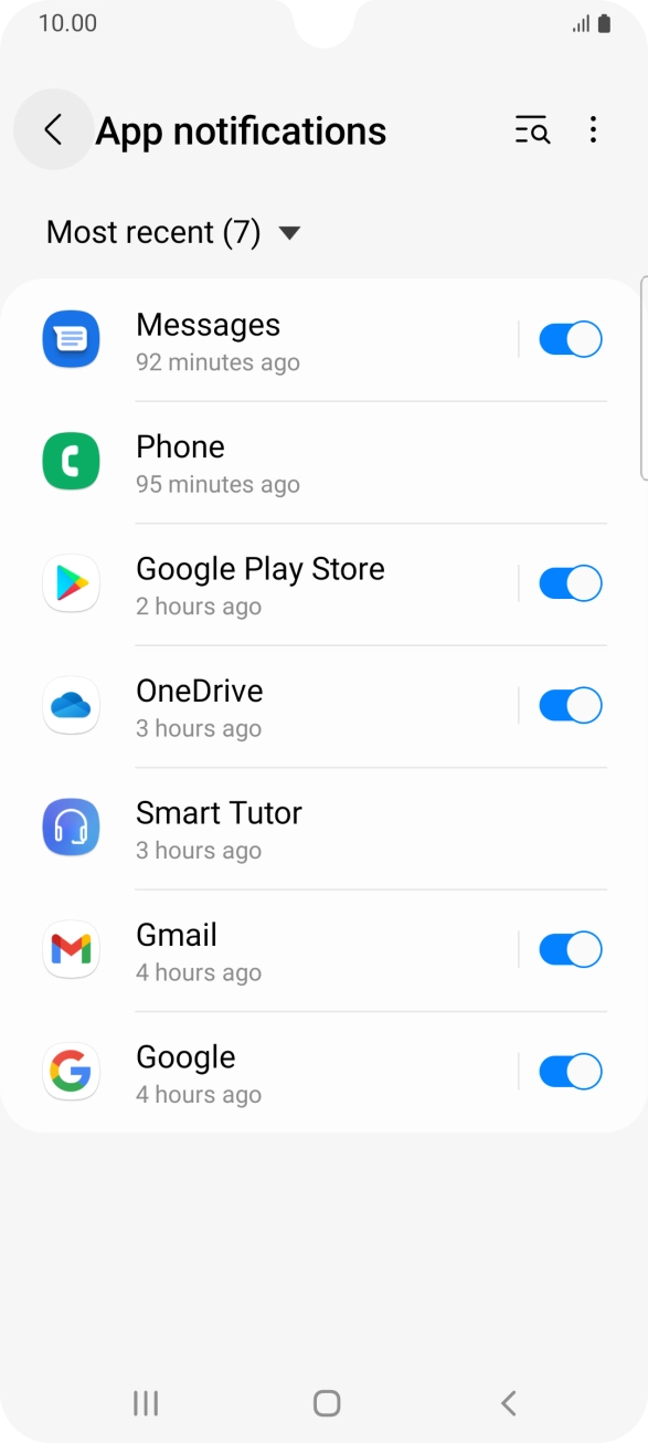 Press the drop down list.