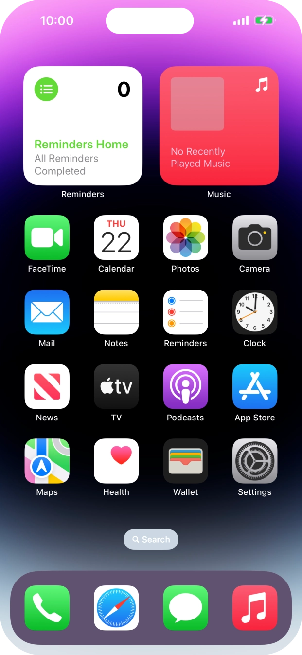 When the battery charging icon is displayed, charging is in progress.