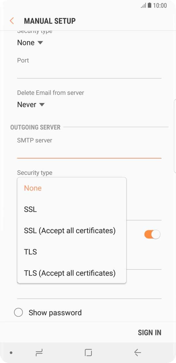 Press None to turn off the function. Press None to turn off the function.