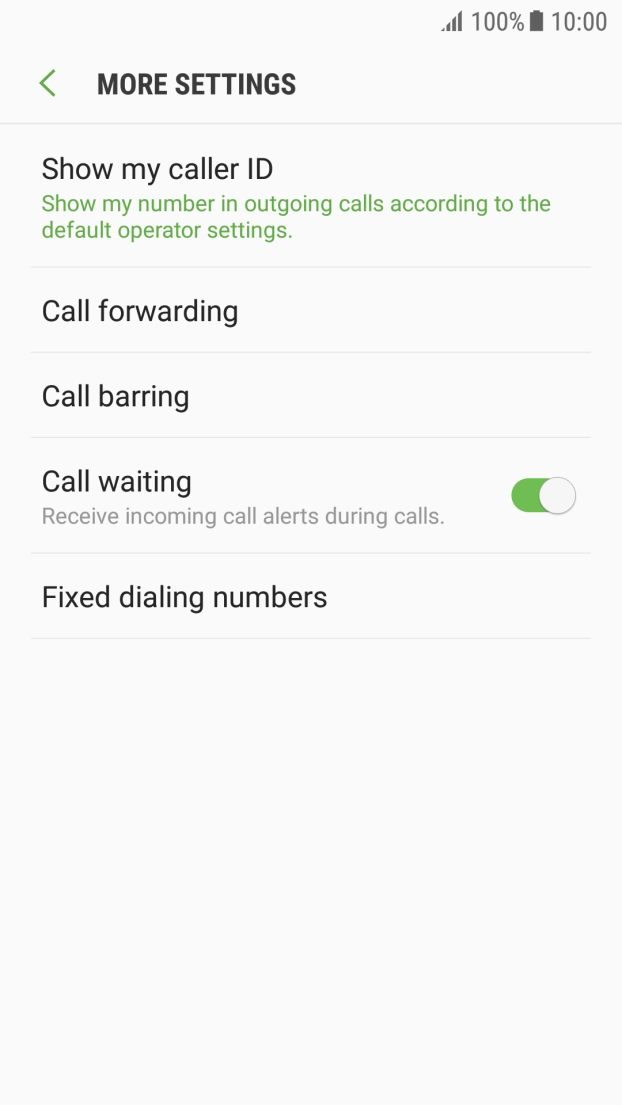 Press Call forwarding.