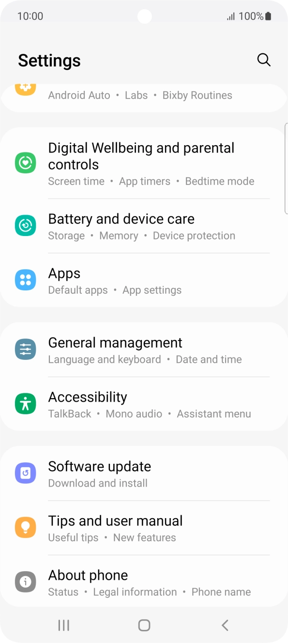 Press Software update. Press Software update.
