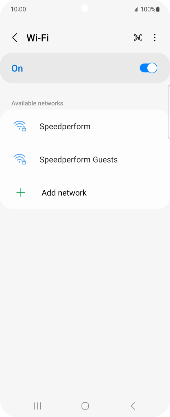 Press the menu icon.