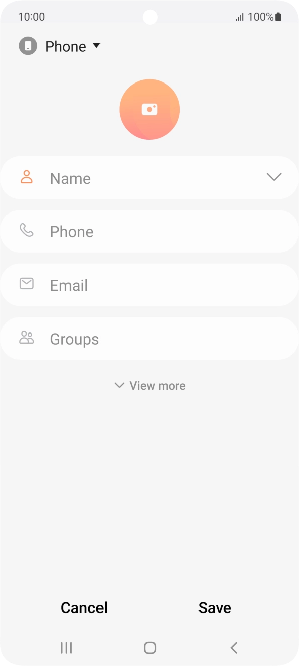 Press Name and key in the required name.