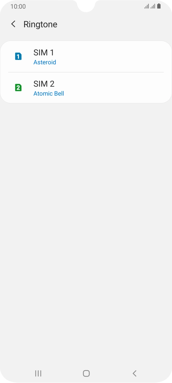 Press the required SIM.