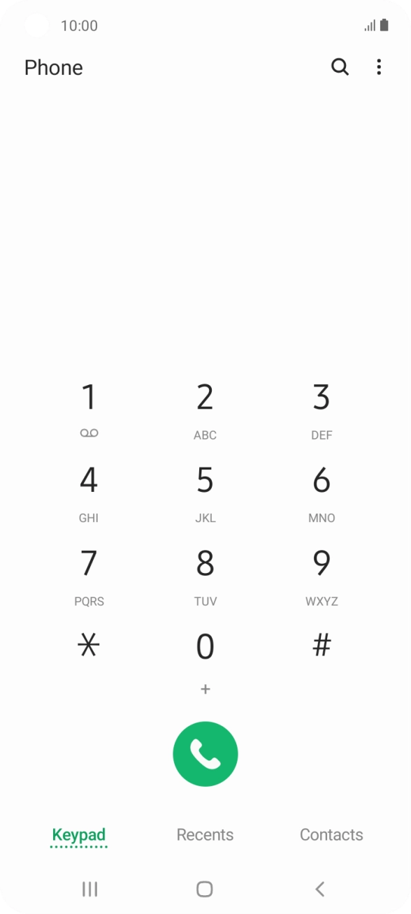 Press the menu icon.