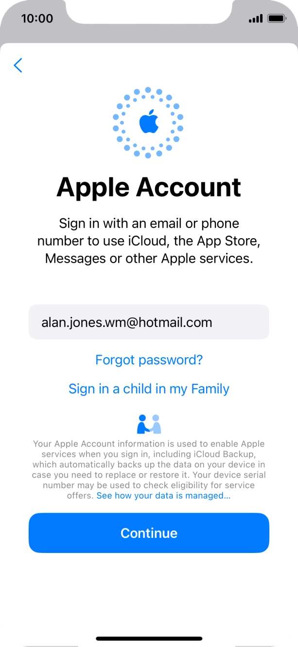 Press Continue. Press Continue.