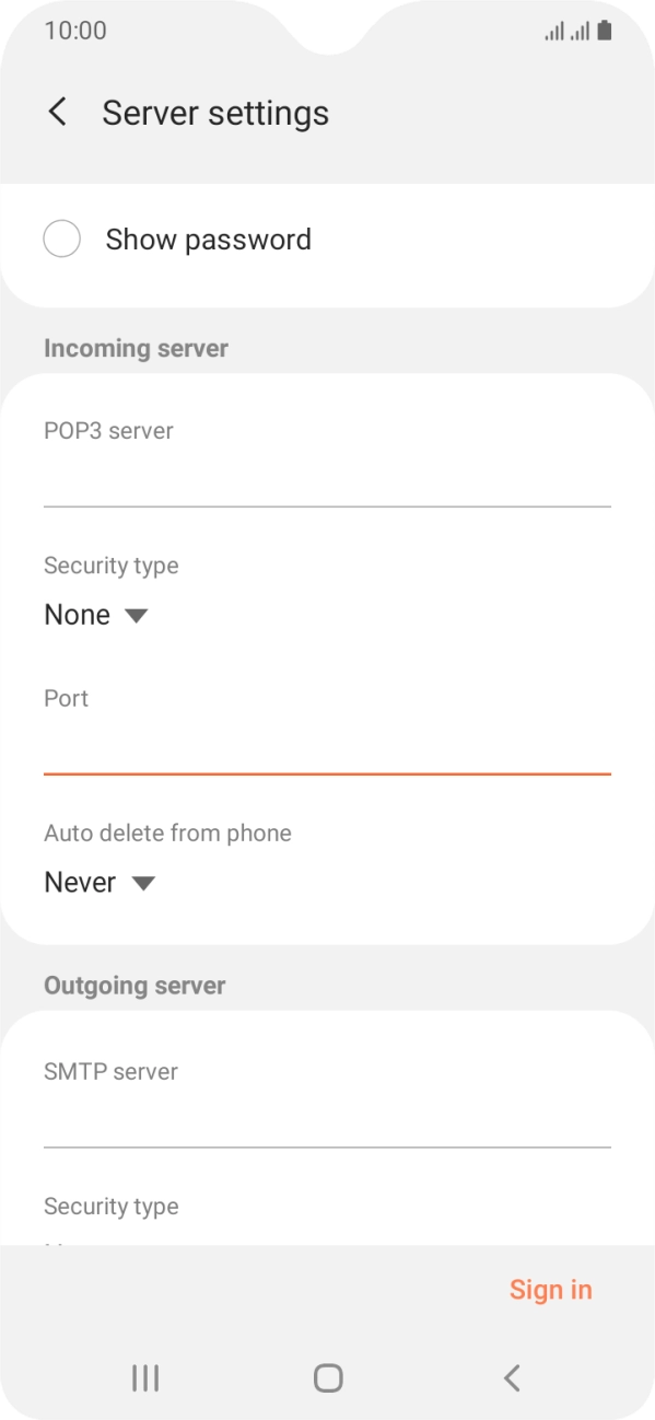 Press the drop down list below 'Auto delete from phone'. Press the drop down list below 'Auto delete from phone'.