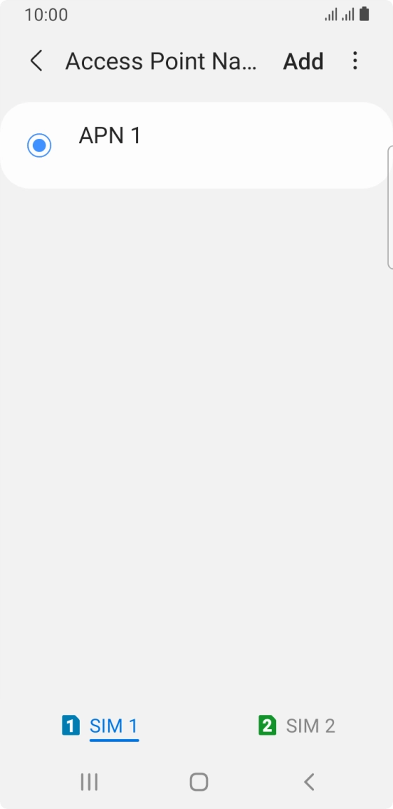 Press the required SIM. Press the required SIM.