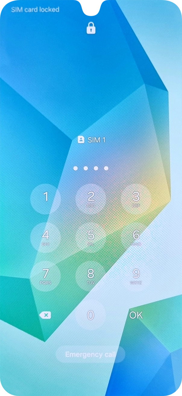 If your SIM is locked, key in your SIM PIN and press OK. The default SIM PIN is 0000.