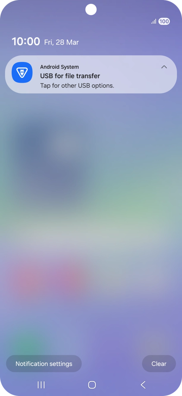 Press Tap for other USB options.. Press Tap for other USB options..