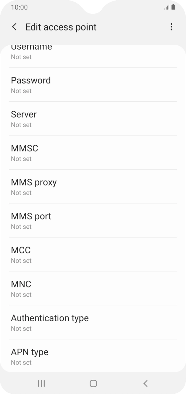 Press MMS port. Press MMS port.