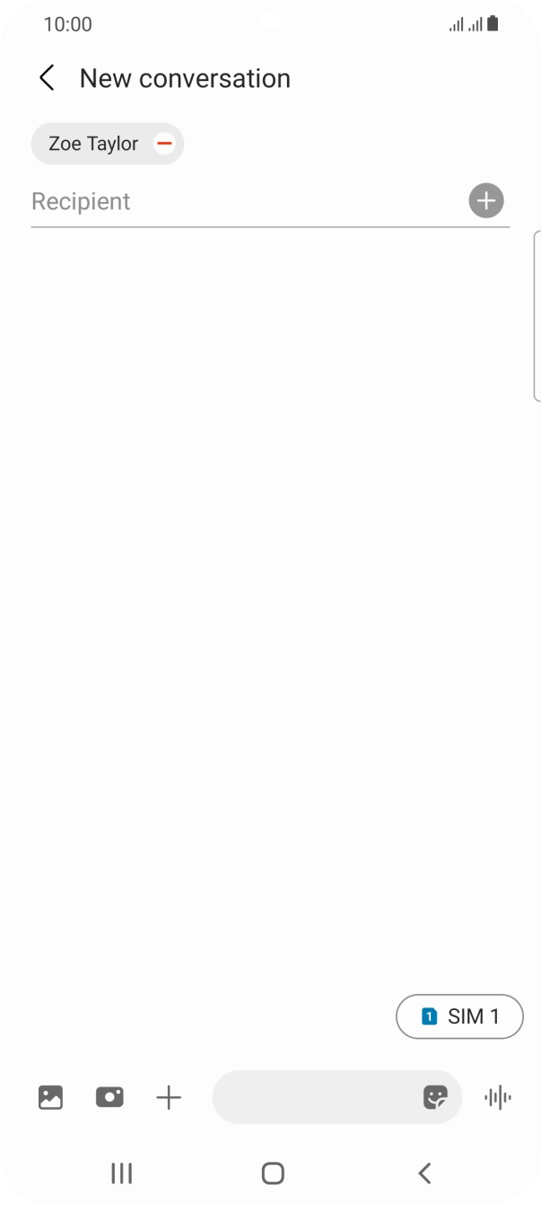 Press the SIM icon to select the required SIM.
