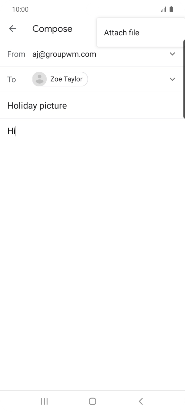 Press Attach file and go to the required folder.