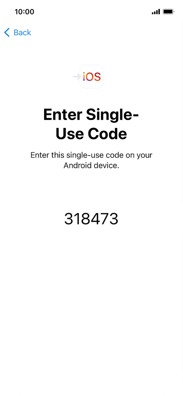 Follow the instructions on the screen and in the 'Move to iOS' app to transfer the content from the Android phone to your phone and set up your phone and prepare it for use.