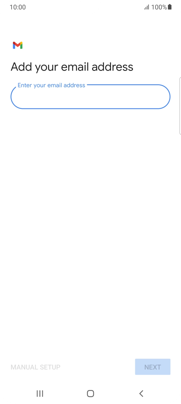 Press the field below 'Enter your email address' and key in your email address. Press the field below 'Enter your email address' and key in your email address.