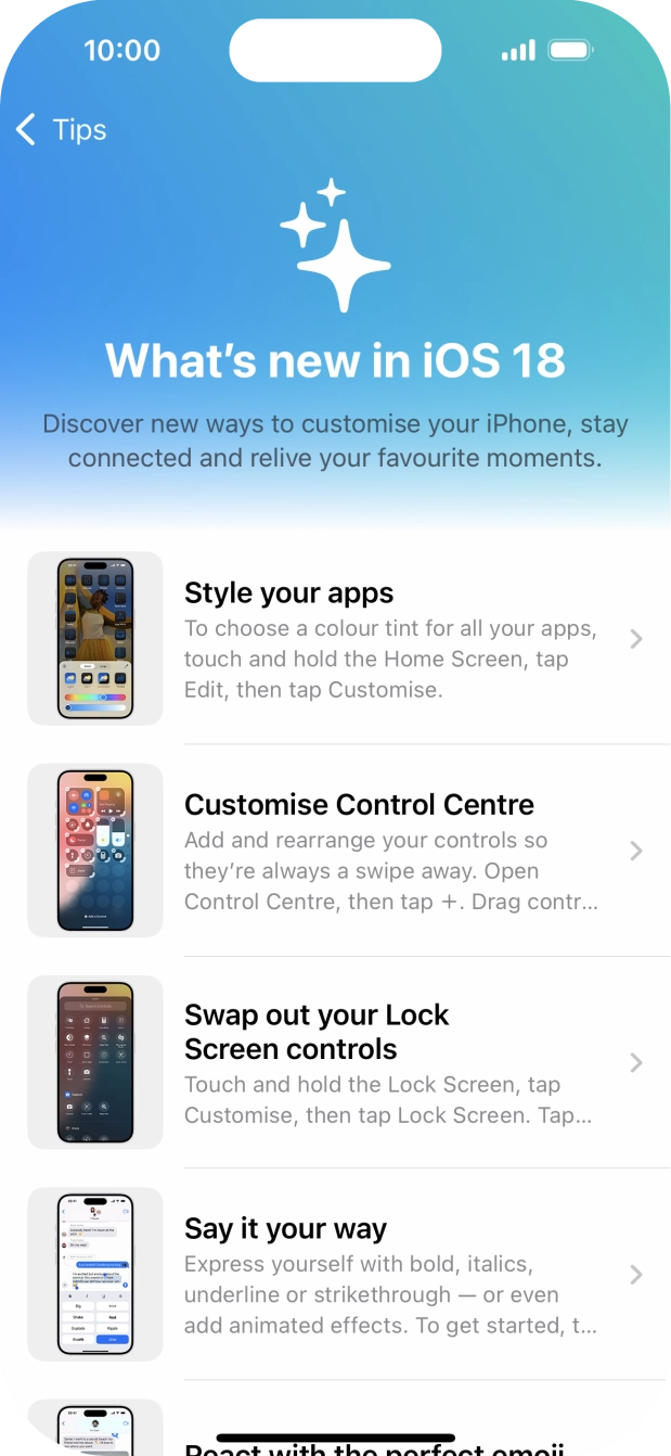 Slide your finger upwards starting from the bottom of the screen to return to the home screen.