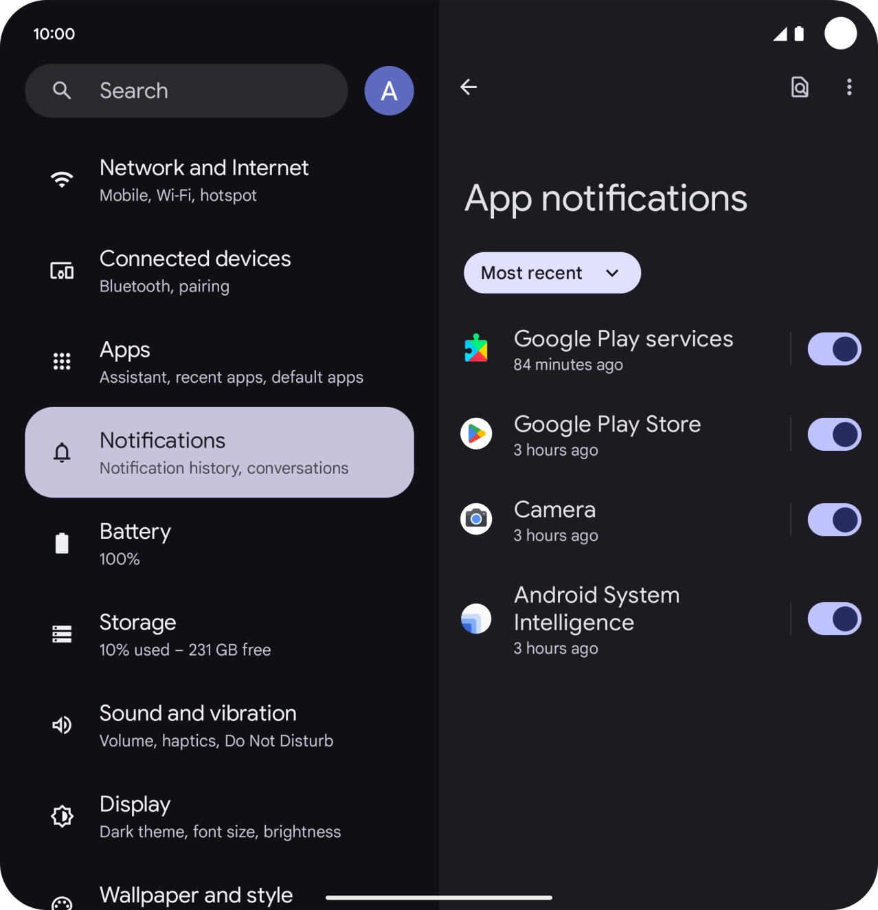 Press the drop down list.