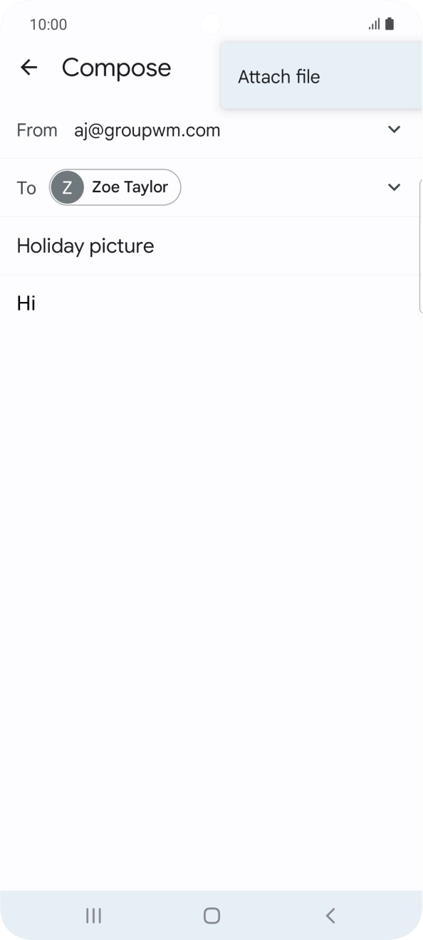 Press Attach file and go to the required folder.
