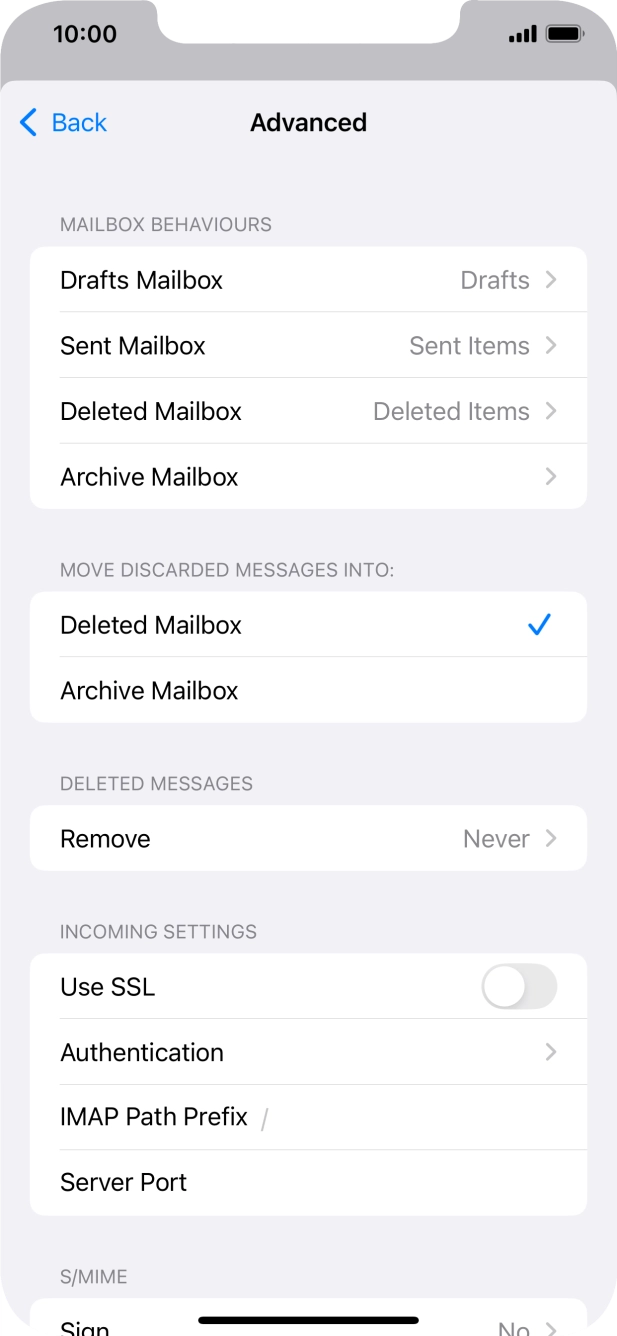 Press the indicator next to 'Use SSL' to turn on the function. Press the indicator next to 'Use SSL' to turn on the function.