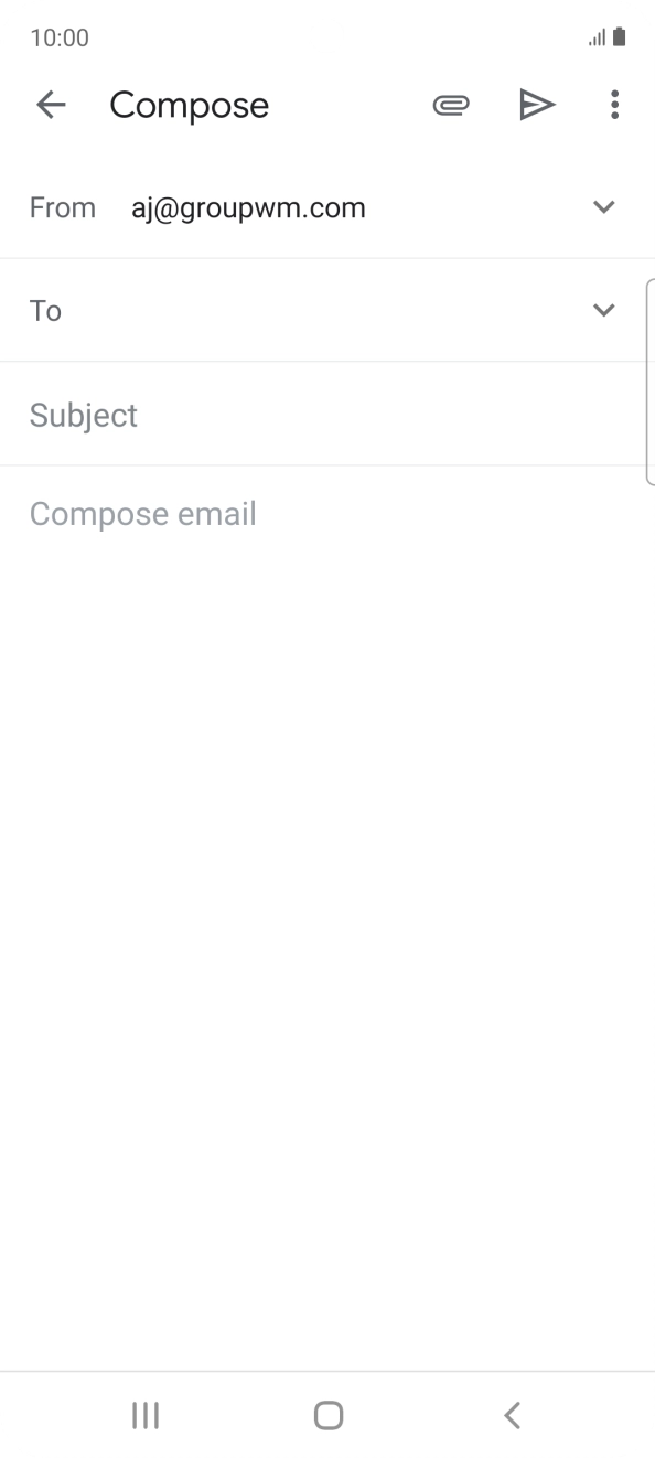 Press the field next to 'To' and key in the first letters of the recipient's name. Press the field next to 'To' and key in the first letters of the recipient's name.