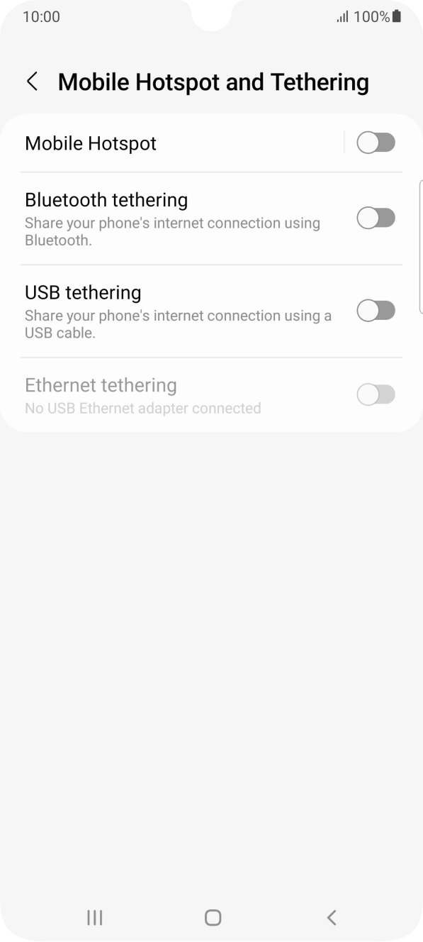 Press Mobile Hotspot.