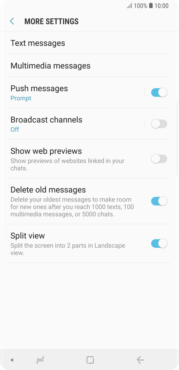 Press Text messages. Press Text messages.