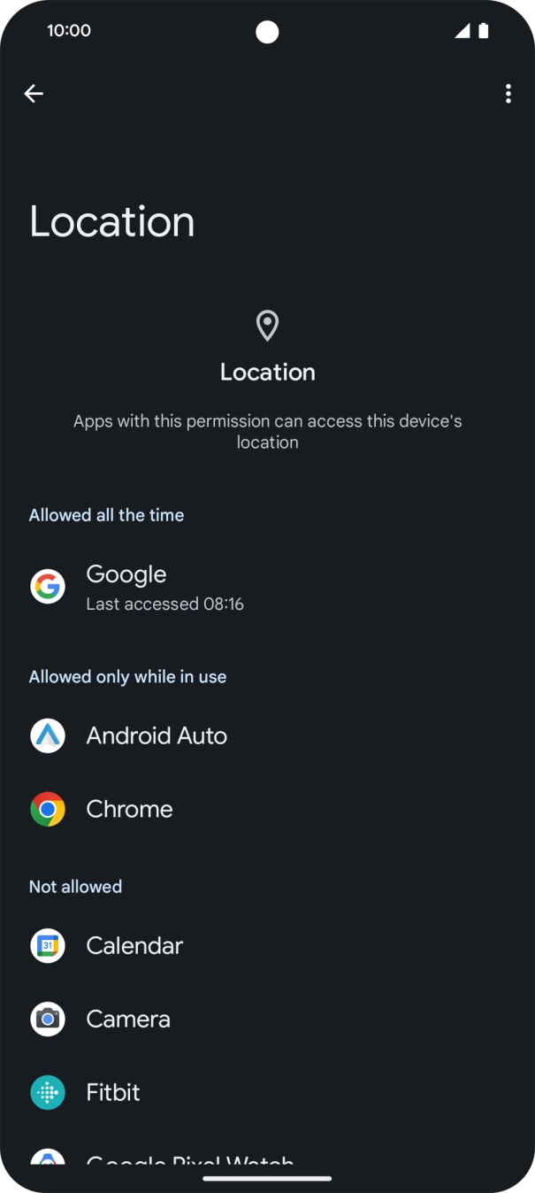 Press the required app. Press the required app.